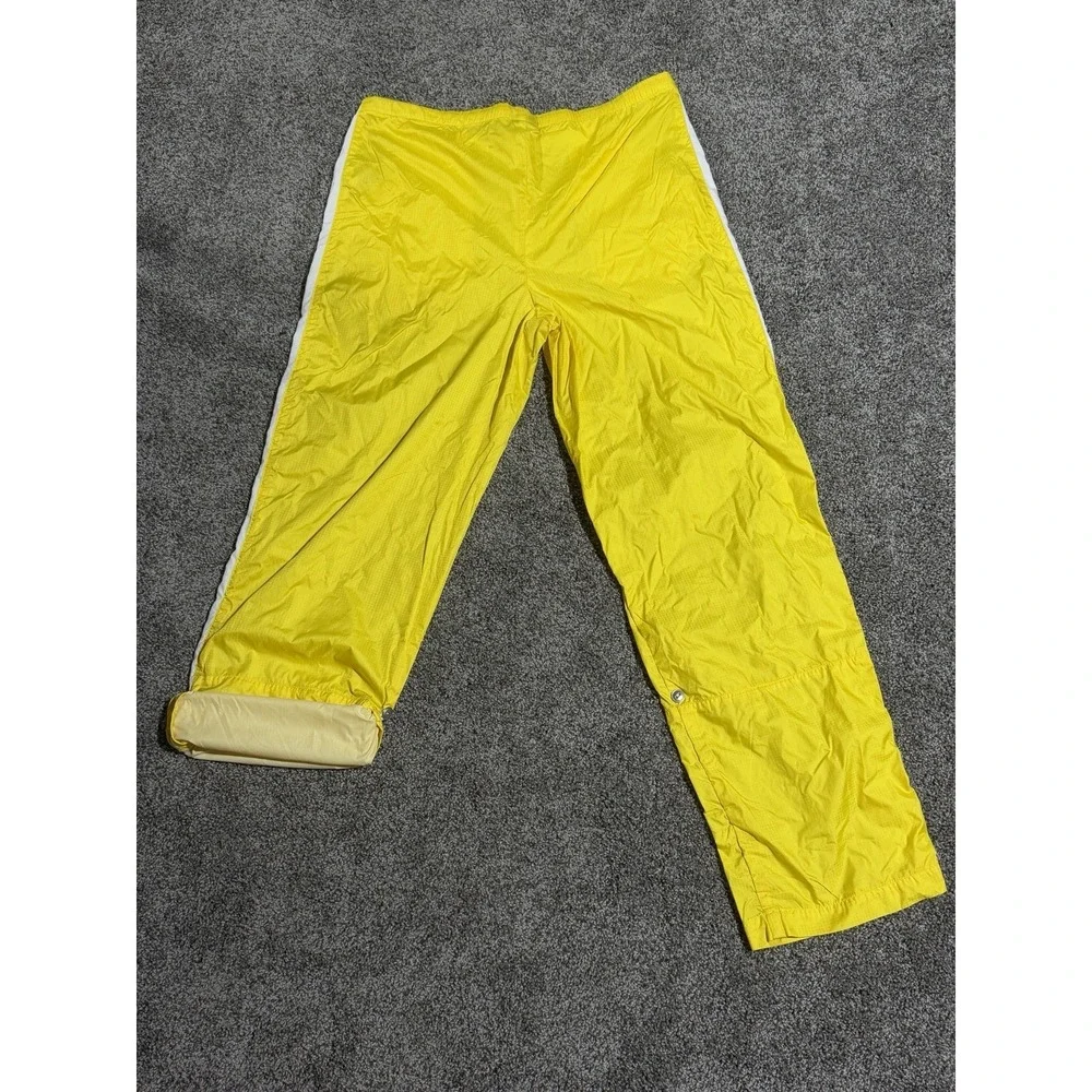 Vtg Nike Yellow Windbreaker Pants Zip Front Women's Size M (8-10) Convertible